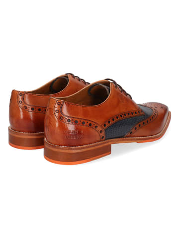 MELVIN & HAMILTON Leder-Schnürschuhe "Martin 15" in Hellbraun/ Dunkelblau