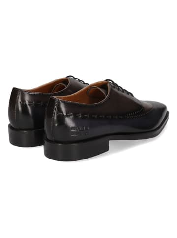 MELVIN & HAMILTON Leren veterschoenen "Lawrence 1" donkerblauw