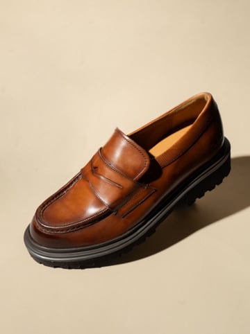 MELVIN & HAMILTON Leder-Mokassins "Matteo 1" in Hellbraun