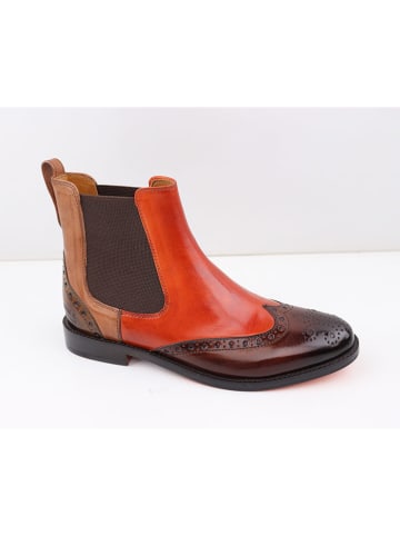 MELVIN & HAMILTON Leren chelseaboots "Selina 29" bruin/oranje/beige