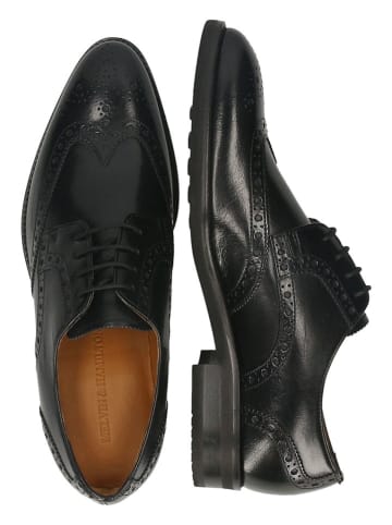 MELVIN & HAMILTON Skórzane trzewiki "Bobby 5" w kolorze czarnym