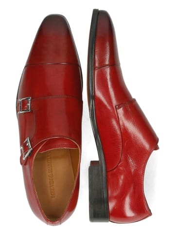 MELVIN & HAMILTON Leren monkstraps "Lance 1" rood