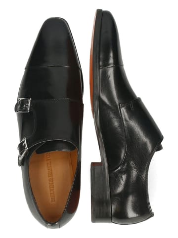 MELVIN & HAMILTON Leder-Monkstraps "Lance 1" in Schwarz
