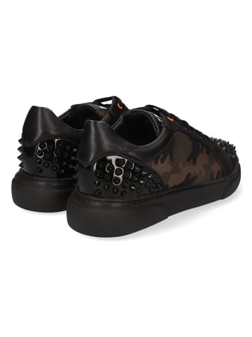 MELVIN & HAMILTON Skórzane sneakersy "Harvey 113" w kolorze oliwkowo-czarnym