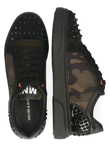 MELVIN & HAMILTON Skórzane sneakersy "Harvey 113" w kolorze oliwkowo-czarnym