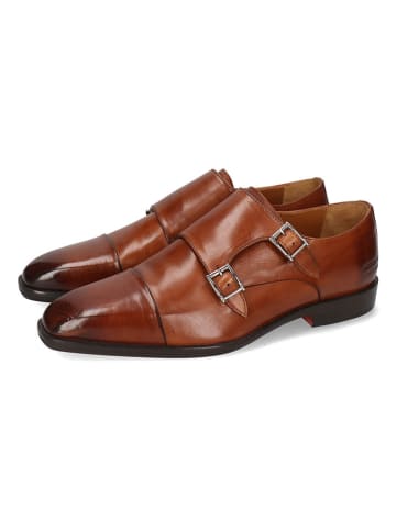 MELVIN & HAMILTON Leder-Monkstraps "Stefano 2" in Hellbraun