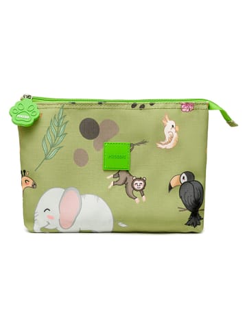 Puccini Kosmetyczka w kolorze zielonym - 22 x 15 x 5 cm