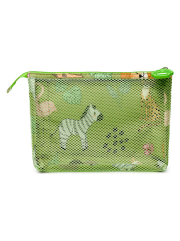 Puccini Kosmetyczka w kolorze zielonym - 22 x 15 x 5 cm