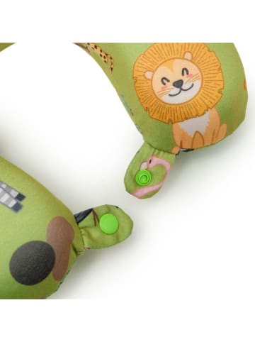 Puccini Poduszka podróżna w kolorze zielonym - 24 x 24 cm