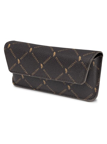 Puccini Etui "Monogram" w kolorze czarnym na okulary - 17 x 8 x 4 cm
