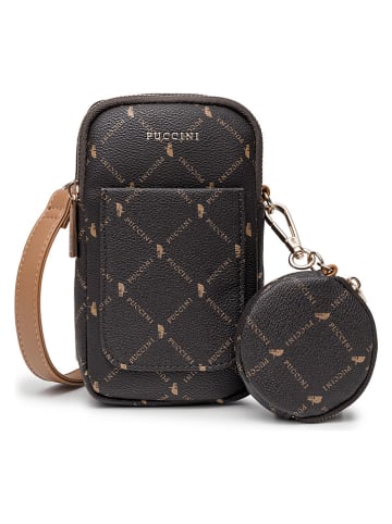 Puccini Handytasche "Monogram" in Schwarz - (B)11 x (H)19 x (T)4 cm 