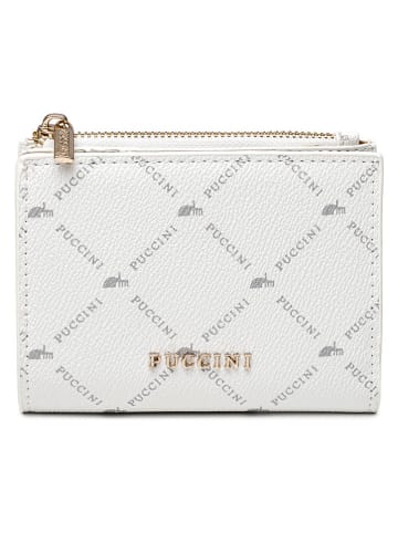 Puccini Portfel "Monogram" w kolorze białym - 11,5 x 9 x 2 cm