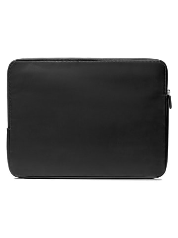 Puccini Skórzana torba "Vulcano" w kolorze czarnym na laptopa - 36 x 24 x 1,5 cm