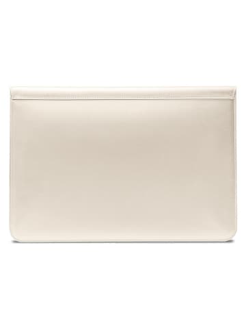 Puccini Leder-Laptoptasche "Vulcano" in Beige - (B)39 x (H)29 x (T)2 cm 