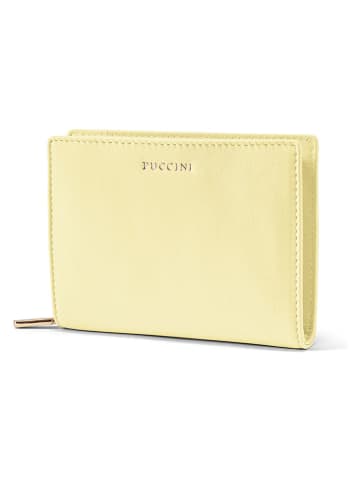 Puccini Leder-Geldbörse "Zen" in Gelb - (B)13 x (H)10 x (T)2 cm 