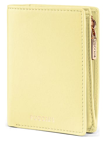 Puccini Leder-Geldbörse "Zen" in Gelb - (B)11,5 x (H)8,5 x (T)2 cm 