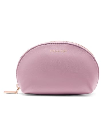 Puccini Leder-Kosmetiktasche "Zen" in Rosa - (B)13,5 x (H)8,5 x (T)5,5 cm