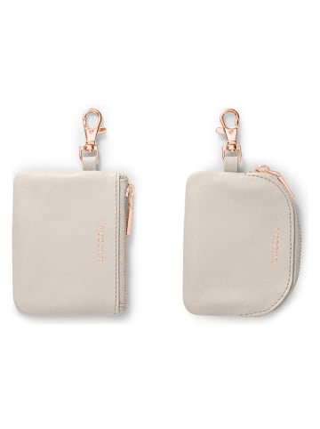 Puccini Leder-Schlüsselanhängerset "Zen" in Beige - (B)10 x (H)8 x (T)2 cm