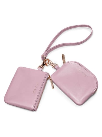 Puccini Leder-Schlüsselanhängerset "Zen" in Rosa - (B)10 x (H)8 x (T)2 cm