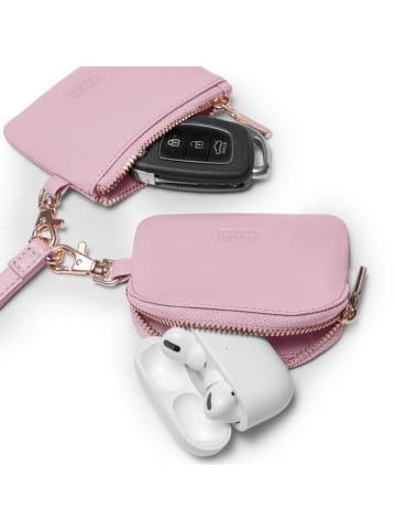 Puccini Leder-Schlüsselanhängerset "Zen" in Rosa - (B)10 x (H)8 x (T)2 cm