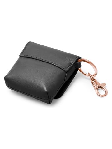 Puccini Skórzane etui na słuchawki "Zen" w kolorze czarnym - 7,5 x 8 x 2,5 cm