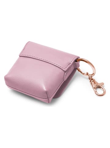 Puccini Skórzane etui na słuchawki "Zen" w kolorze jasnoróżowym - 7,5 x 8 x 2,5 cm