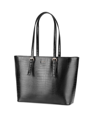 Puccini Schultertasche "Beverly Hills" in Schwarz - (B)42,5 x (H)29,5 x (T)14,5 cm