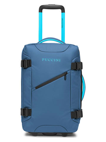 Puccini Trolley "Colorado" in Blau - (B)35,5 x (H)51 x (T)20 cm