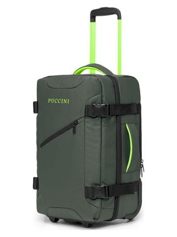 Puccini Trolley "Colorado" in Khaki - (B)35,5 x (H)51 x (T)20 cm