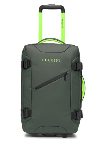 Puccini Trolley "Colorado" in Khaki - (B)35,5 x (H)51 x (T)20 cm