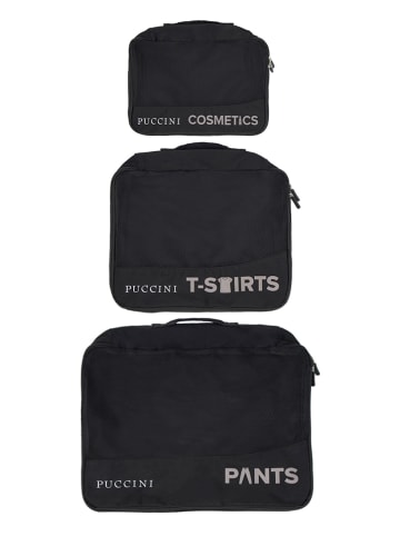 Puccini 6er-Set: Reiseorganizer in Schwarz