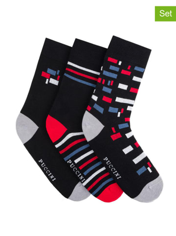 Puccini 3er-Set: Socken in Schwarz