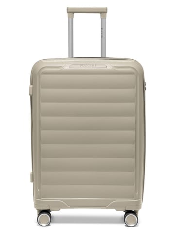 Puccini Walizka "Turin" w kolorze beżowym - 45 x 65 x 26,5 cm