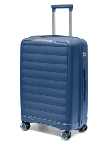 Puccini Hardcase-Trolley "Turin" in Dunkelblau - (B)45 x (H)65 x (T)26,5 cm