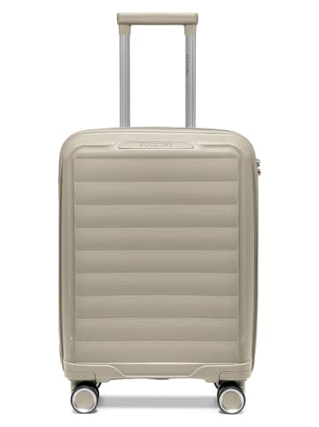 Puccini Walizka "Turin" w kolorze beżowym - 39 x 54 x 21 cm