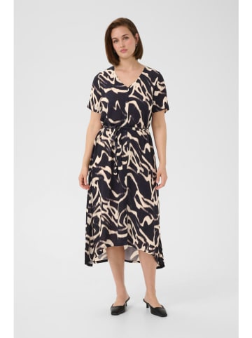 Kaffe Kleid in Schwarz/ Weiß