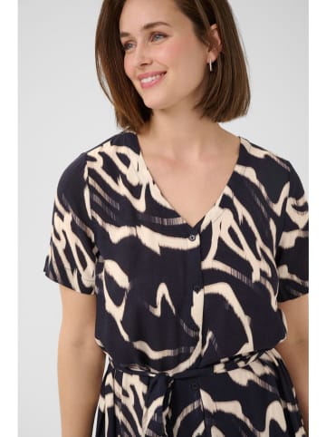 Kaffe Kleid in Schwarz/ Weiß