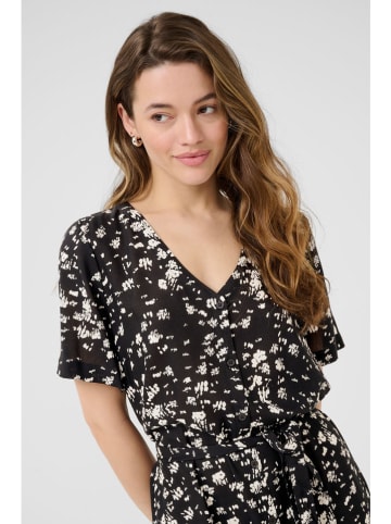 Kaffe Kleid in Schwarz/ Weiß