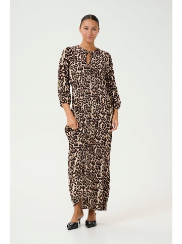 Kaffe Jurk beige/zwart/bruin