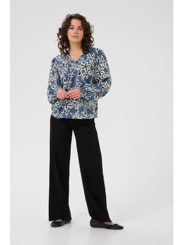 Kaffe Blouse blauw/wit