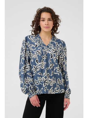 Kaffe Blouse blauw/wit
