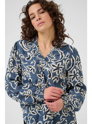 Kaffe Bluse in Blau/ Weiß