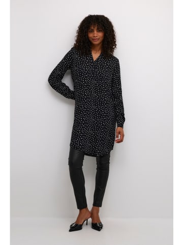 Kaffe Kleid in Schwarz/ Weiß