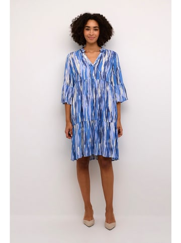 Kaffe Kleid in Blau/ Weiß