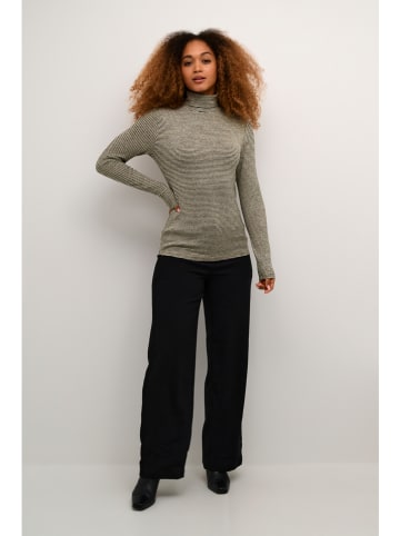 Cream Longsleeve "Amma" in Beige/ Schwarz