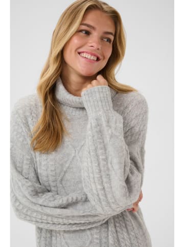 Cream Sukienka dzianinowa w kolorze jasnoszarym