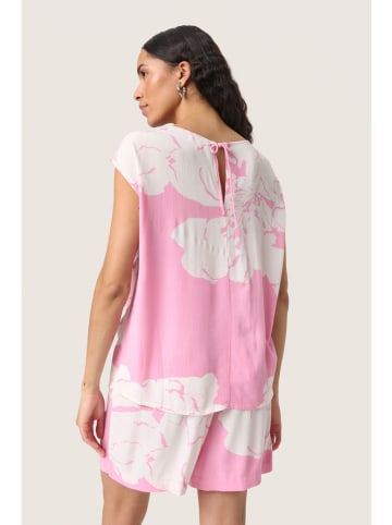 Soaked in Luxury Bluse in Rosa/ Weiß