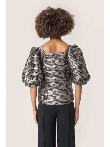 Soaked in Luxury Bluse in Beige/ Schwarz