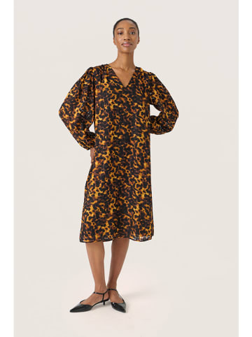 Soaked in Luxury Jurk zwart/mosterdgeel