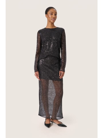 Soaked in Luxury Paillettenbluse zwart